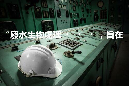 “廢水生物處理，旨在凈化水源，守護(hù)碧水藍(lán)天”